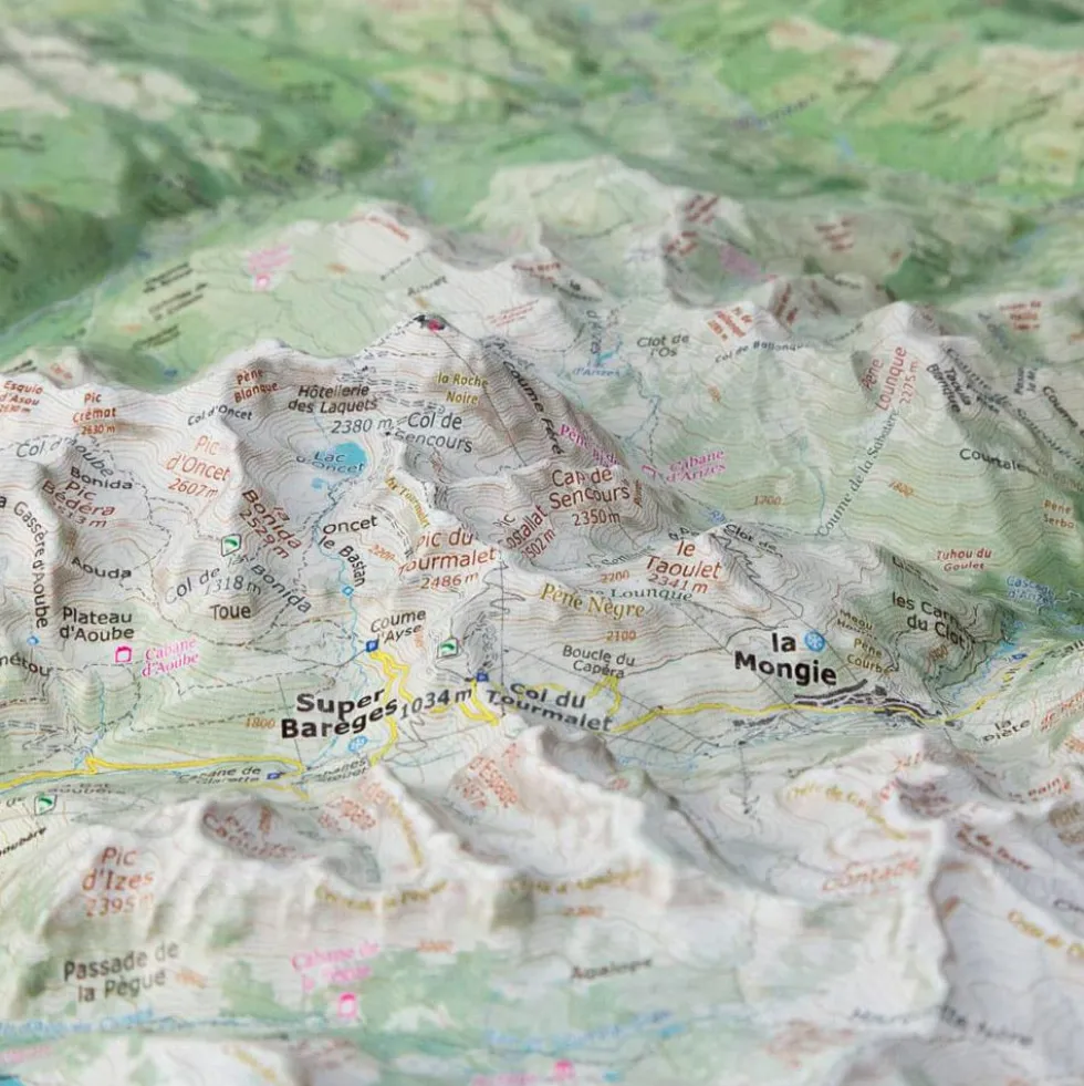 Carte 3D Deniveles Pic du Midi de Bigorre