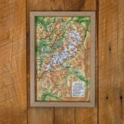 Carte 3D 3DMAP Cadre petit format 29,5 cm x 19,5 Bois