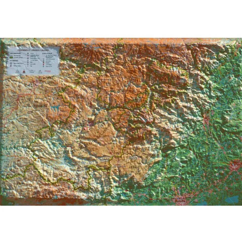 Carte 3D 3DMAP Cévennes et Grands Causses