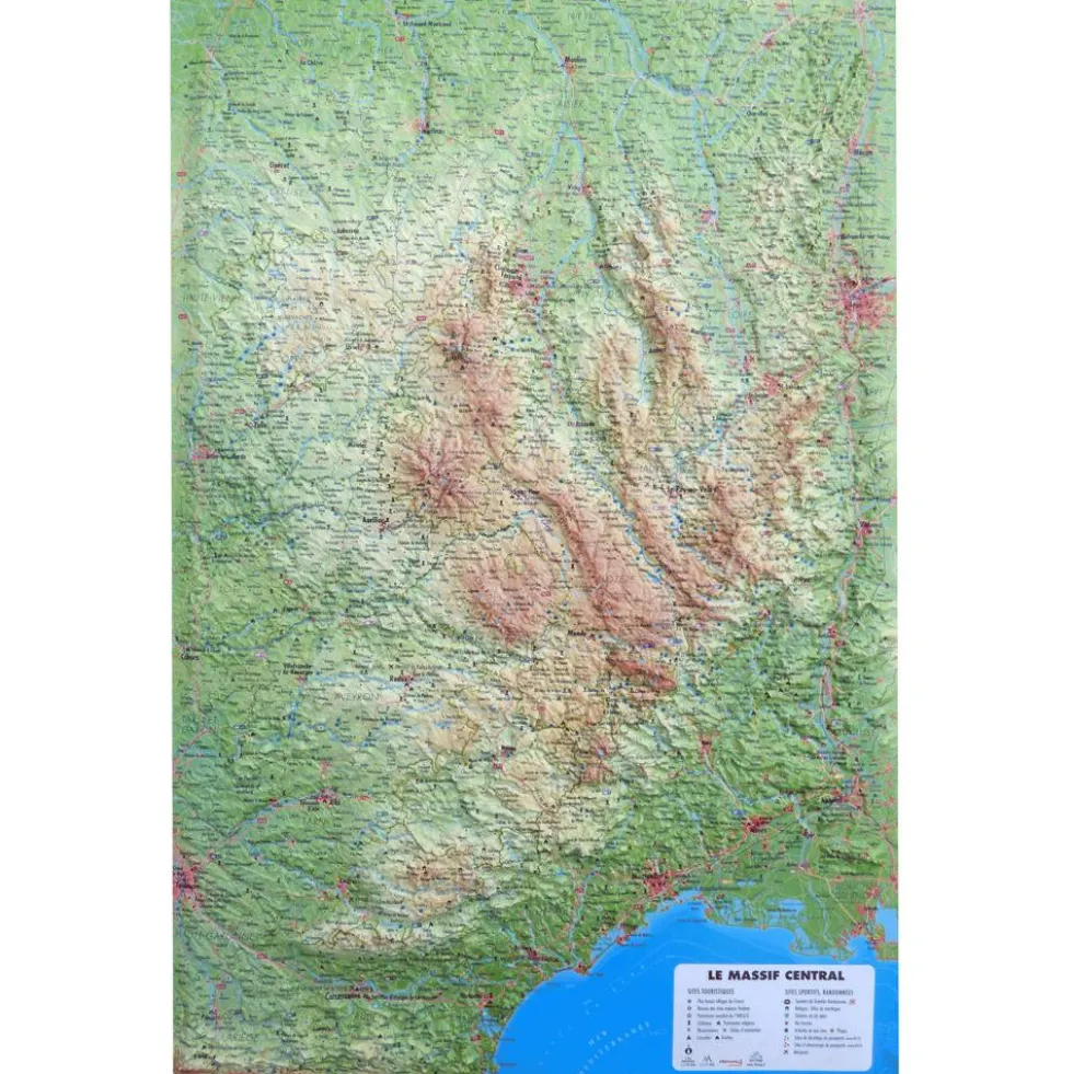 Carte 3D 3DMAP Le Massif Central