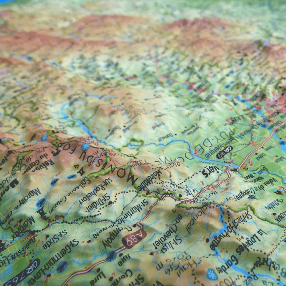 Carte 3D 3DMAP Le Massif Central