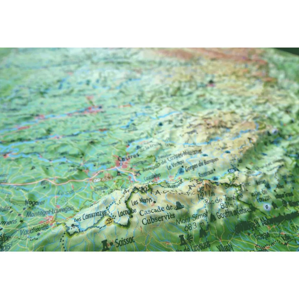 Carte 3D 3DMAP Le Massif Central