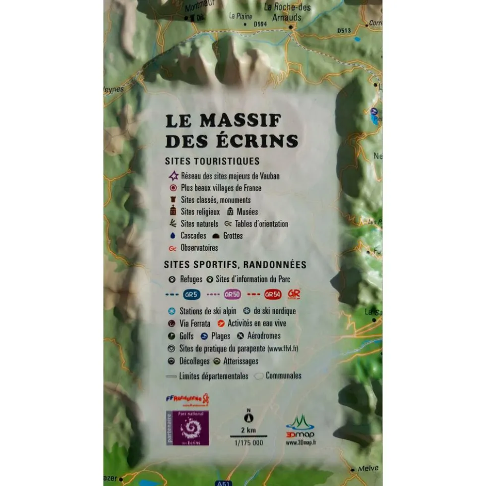 Carte 3D 3DMAP Le Massif Des Ecrins