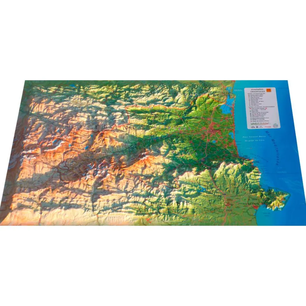 Carte 3D 3DMAP Les Pyrénées-Orientales