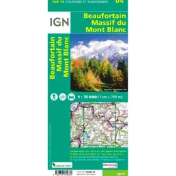 Carte IGN Beaufortain Massif du Mont Blanc