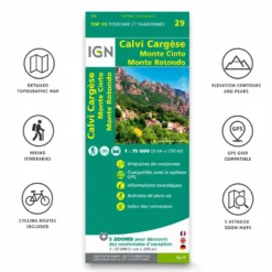Carte IGN Calvi Cargese Monte Cinto Monte Rotondo