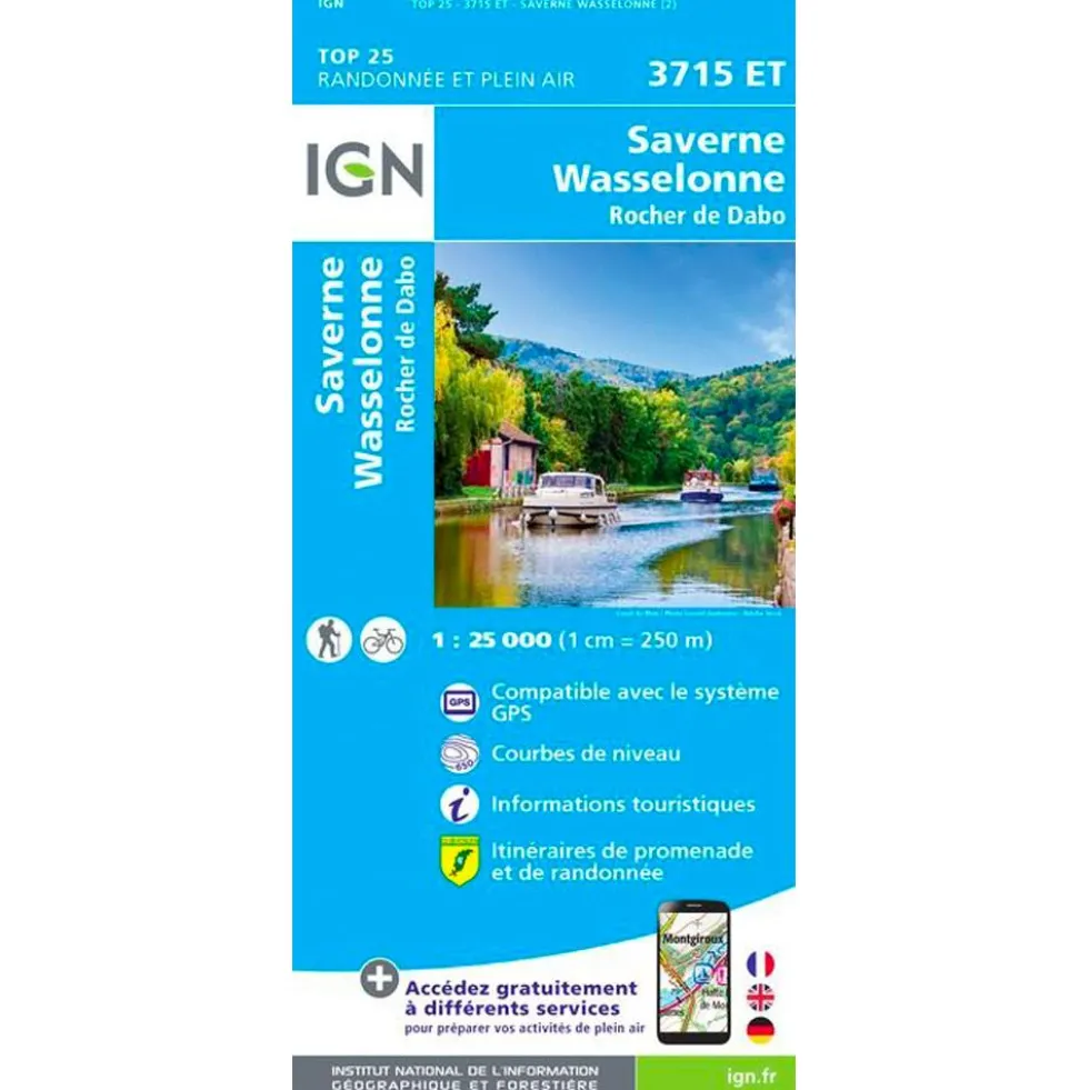 Carte IGN 3715Et Saverne Wasselonne Rocher De Dabo