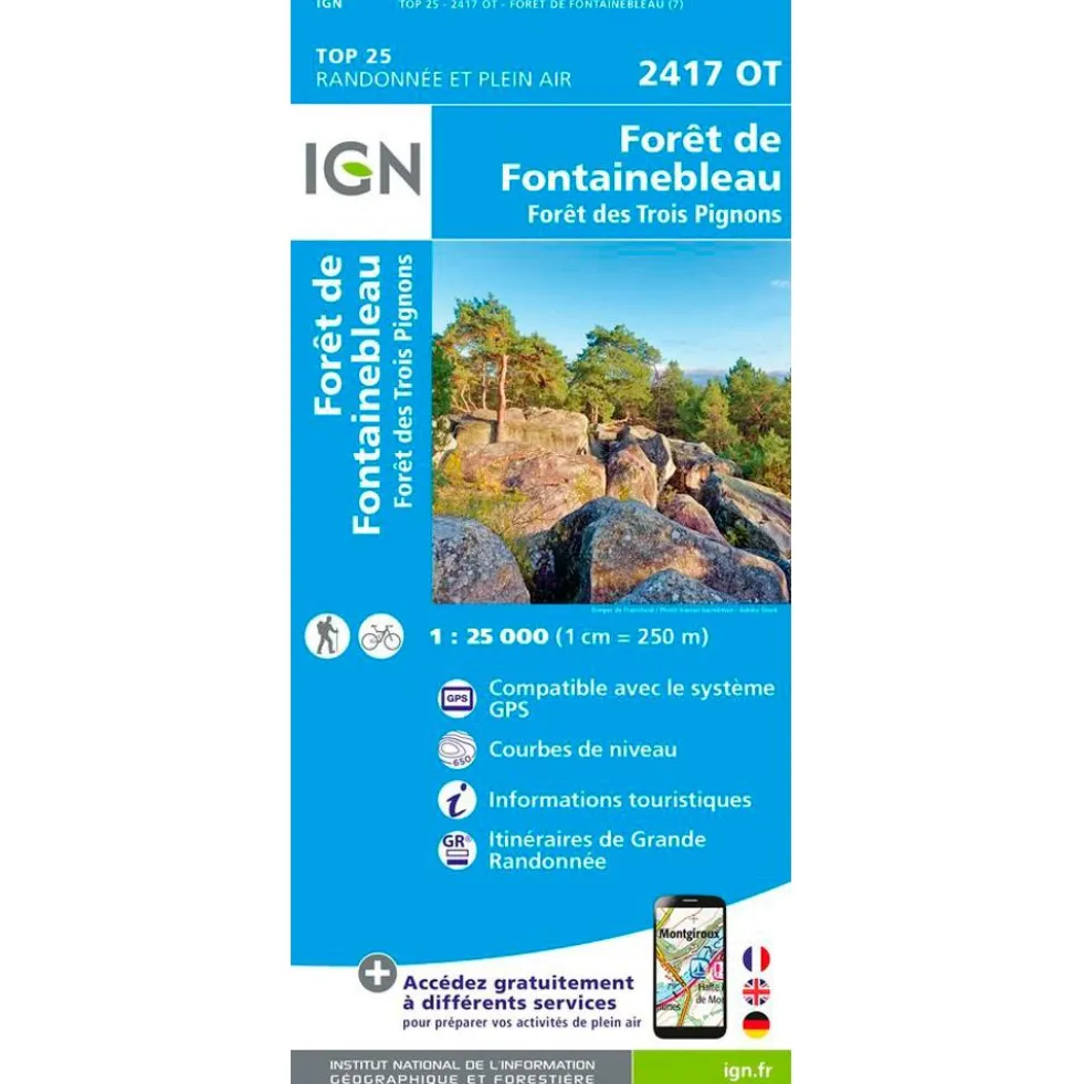 Carte IGN Forêt de Fontainebleau