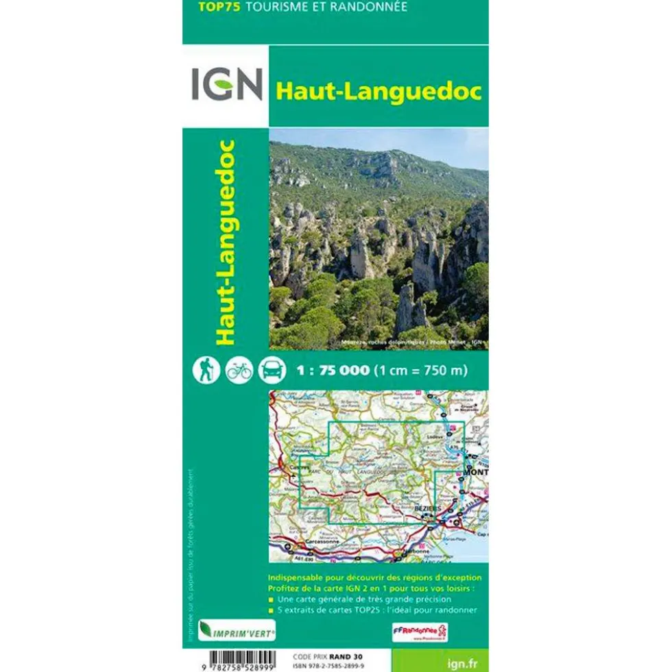 Carte IGN Haut-Languedoc