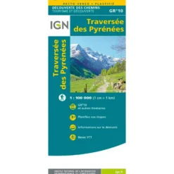 Carte IGN La Traversée des Pyrénées GR10