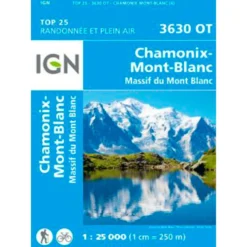 Carte IGN 3630Ot Chamonix Massif Du Mt Blanc