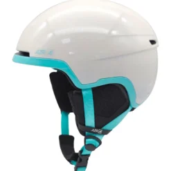 Casco AZR Orion Junior Blanc Nacré Turquoise Verni