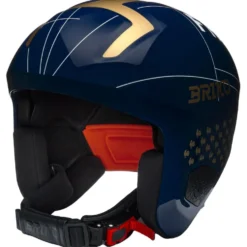 Casco Briko Vulcano 2.0 France Shiny Tangaroa Blue Gold White
