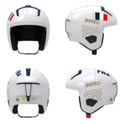 Casco Briko Vulcano 2.0 Mips France Shiny White Tangaroa Blue Gold