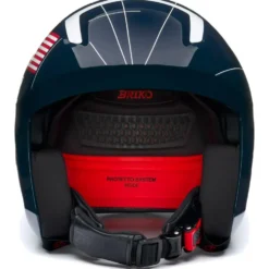 Casco Briko Vulcano 2.0 USA Shiny Blue White Cardinal Red