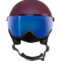 Casco con visiera AZR Orion Visor Cramberry Mat Irisé Bleu