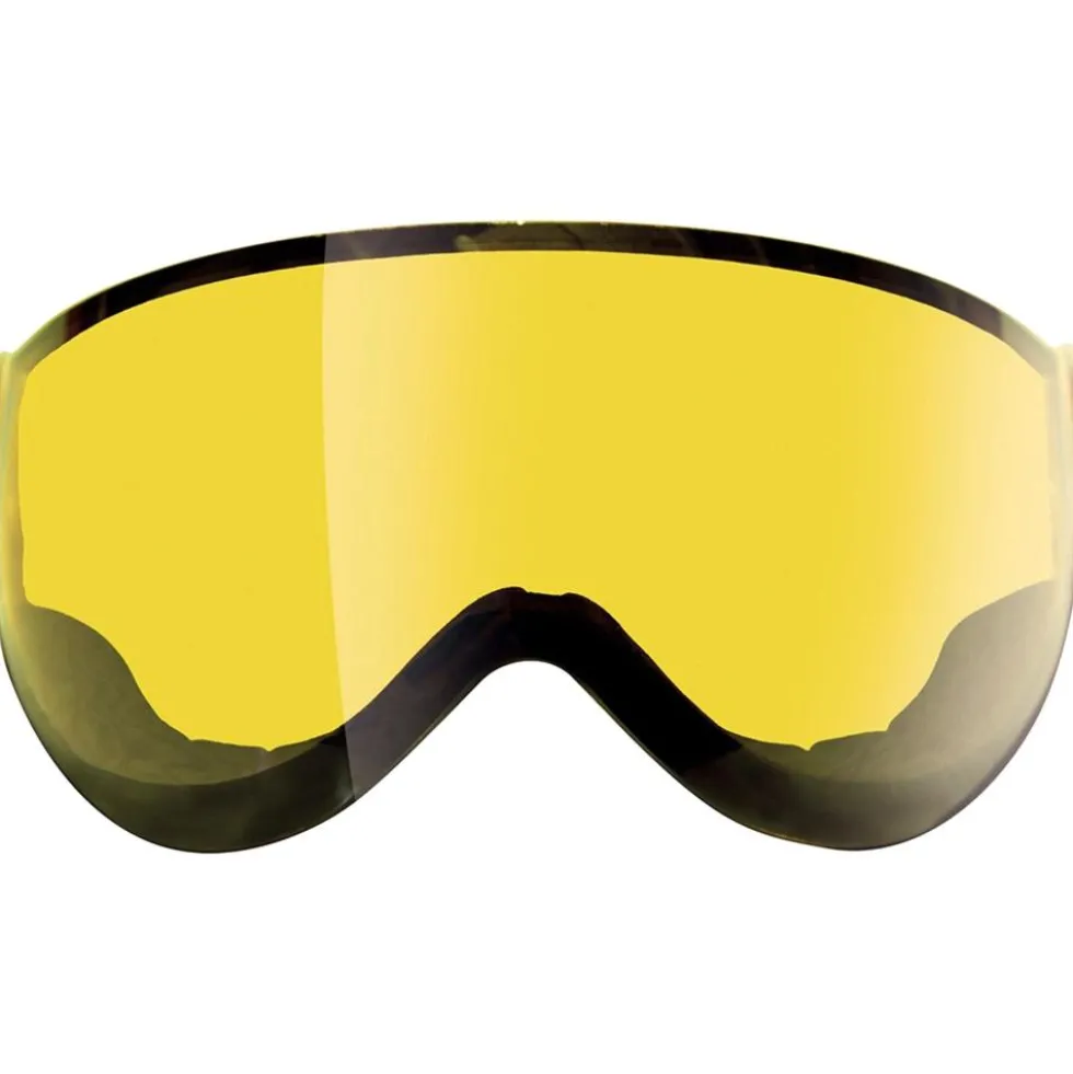 Casco con visiera AZR Orion Visor Blanc Nacré Noir Verni Gris Miroir + Yellow Visor
