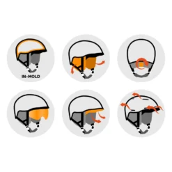 Casco con visiera AZR Orion Visor Cramberry Mat Gris Miroir + Yellow Visor