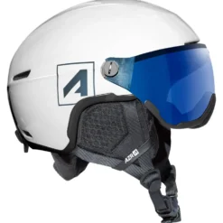 Casco con visiera AZR Orion Visor Blanc Nacré Noir Verni Irisé Bleu