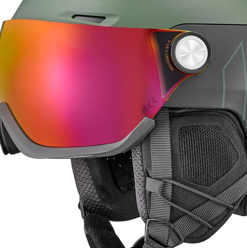 Casco con visiera Bollé V-Ryft Pure Sun Forest Matte Photochromic Red