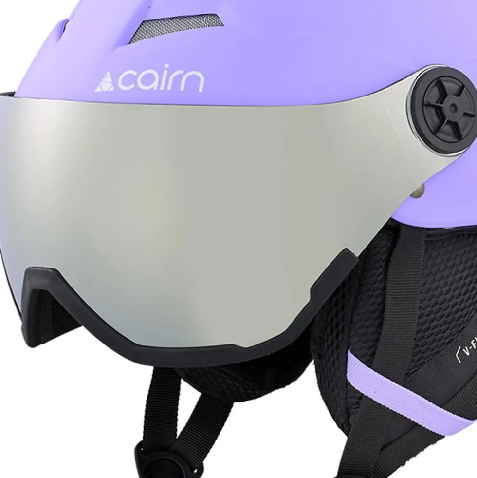 Casco con visiera Cairn Android Visor Junior Mat Lilac