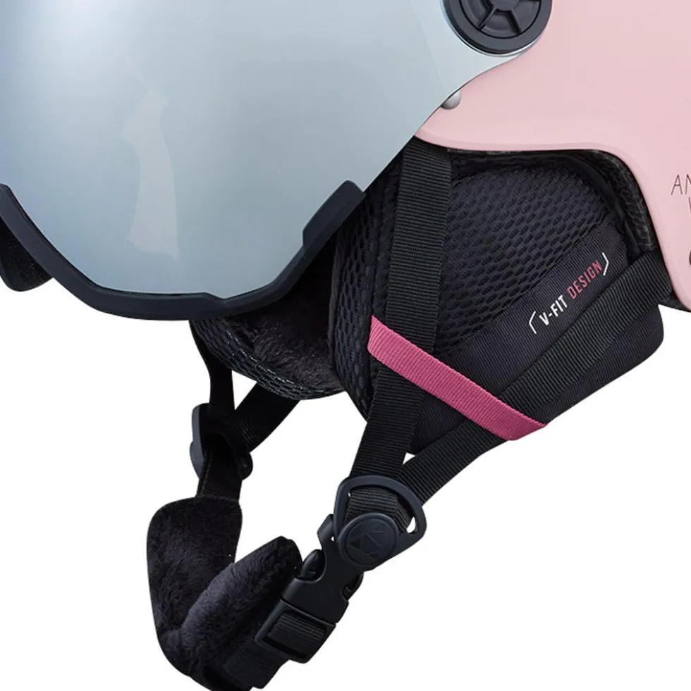 Casco con visiera Cairn Android Visor Mat Powder Pink