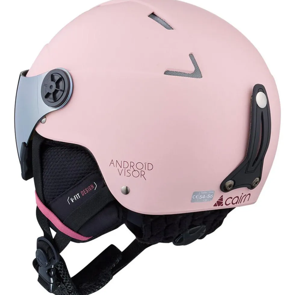 Casco con visiera Cairn Android Visor Mat Powder Pink