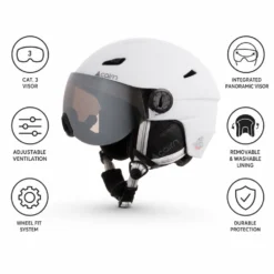 Casco con visiera Cairn Electron Visor Mat White