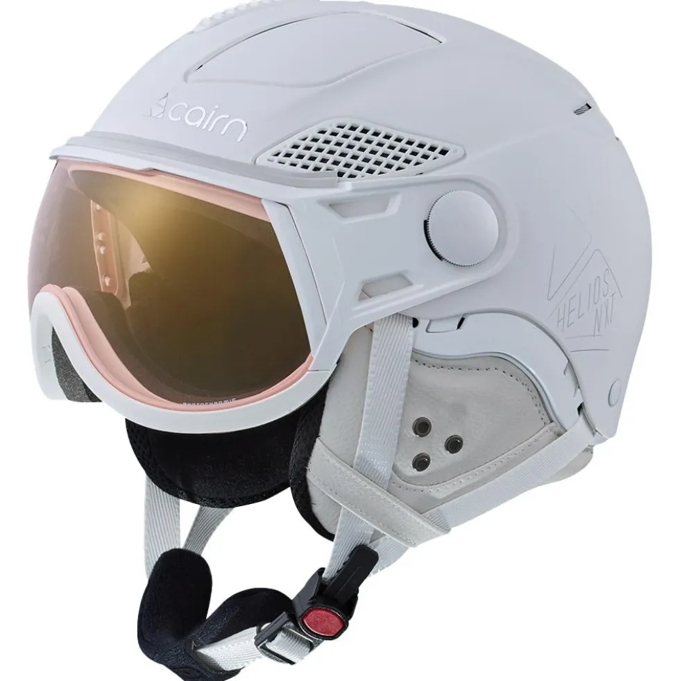 Casco con visiera Cairn Helios Evolight Nxt Mat White
