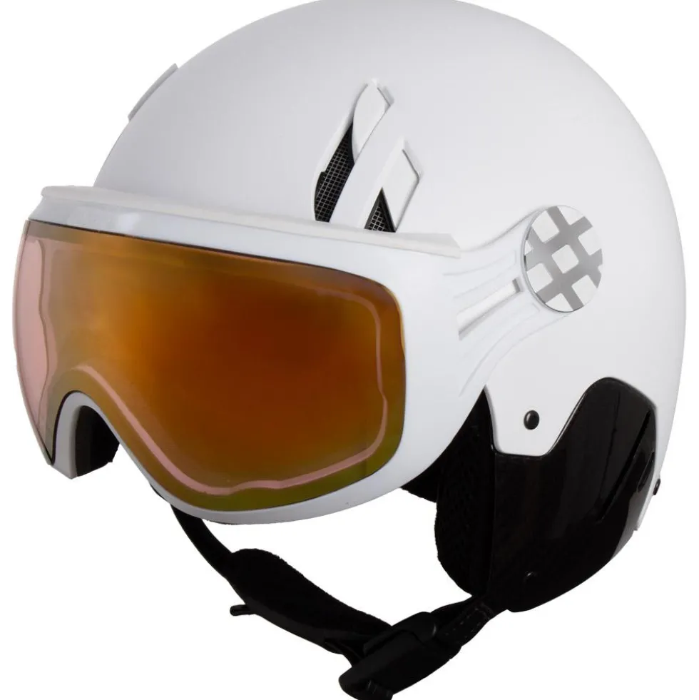 Casco con visiera Diezz Major Carbone White Carbon
