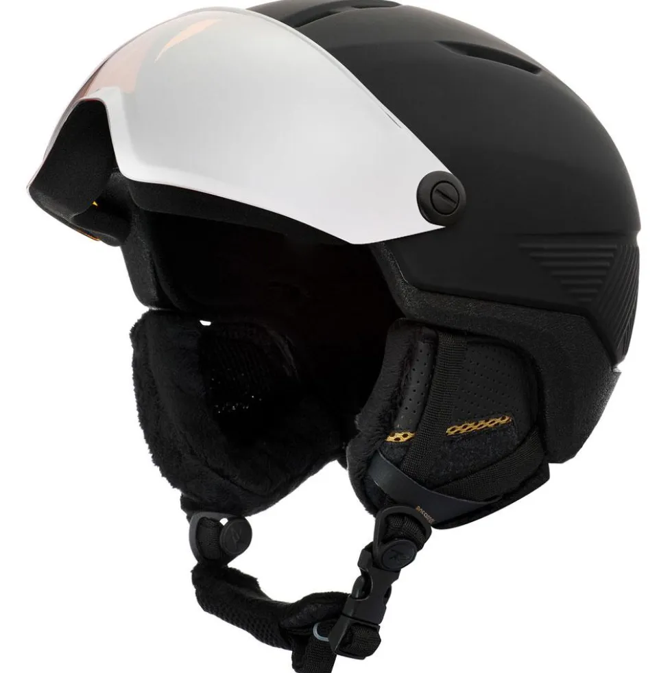Casco con visiera Rossignol Fit Visor Impacts Women Black Orange Silver Mirror