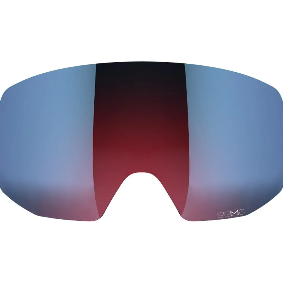 Casco con visiera Salomon Driver Prime Sigma Plus Black Poppy Red + Ice Blue