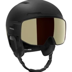 Casco con visiera Salomon Driver Prime Sigma Plus Black Light Black Gold + Silver PInk