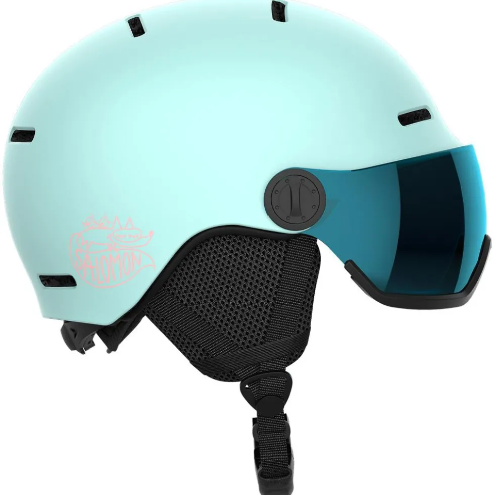 Casco con visiera Salomon Orka Visor Bleached Aqua Flash Blue