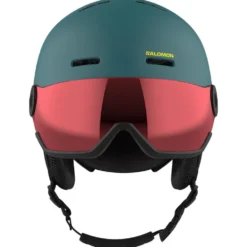 Casco con visiera Salomon Orka Visor North Atlantic Flash Red