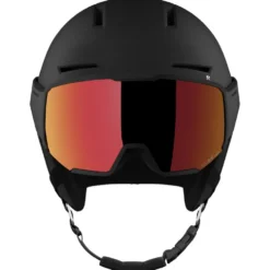 Casco con visiera Salomon Osmo Pro Black Sigma Photo Poppy Red