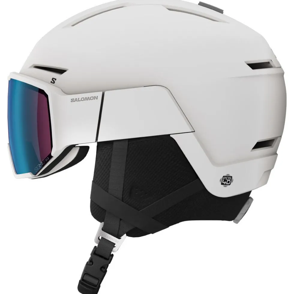 Casco con visiera Salomon Osmo Pro White Sigma Photo Sky Blue