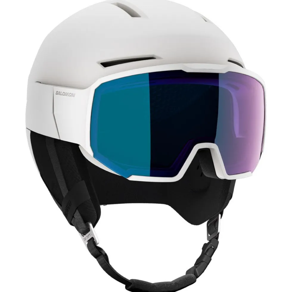 Casco con visiera Salomon Osmo Pro White Sigma Photo Sky Blue