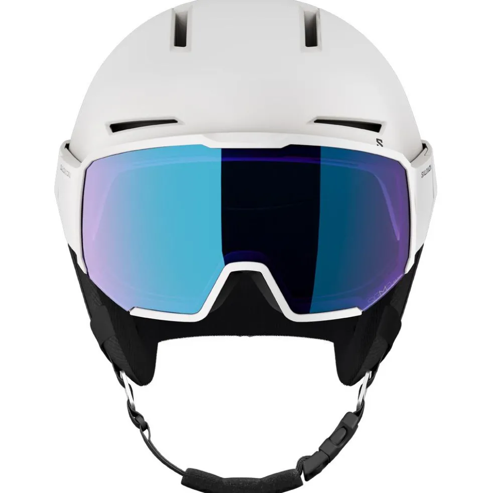 Casco con visiera Salomon Osmo Pro White Sigma Photo Sky Blue