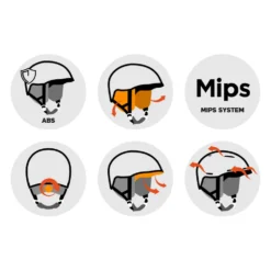 Casco Spy Lil' Galactic Mips Matte Orange Spy Ink