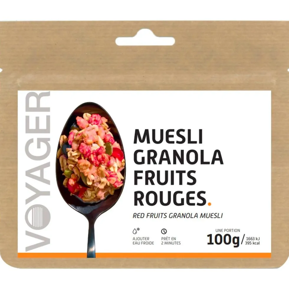 Cibo liofilizzato Voyager Muesli Granola Fruits Rouges 100 g.