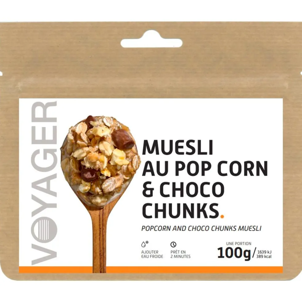 Cibo liofilizzato Voyager Muesli Pop Corn & Choco Chunks 100 g.