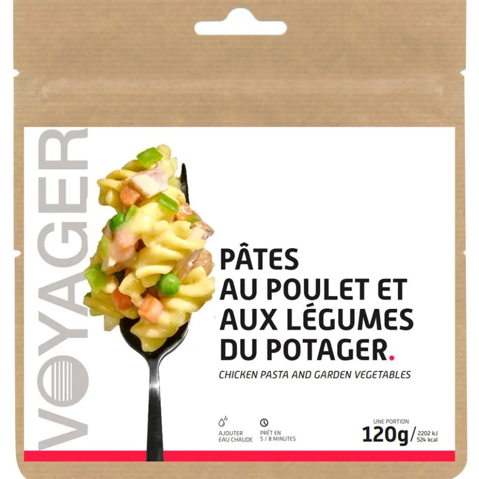 Cibo liofilizzato Voyager Pâtes Au Poulet & Aux Légumes Du Potager 120 g.