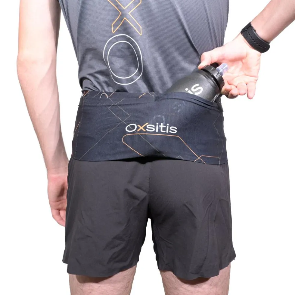 Cintura da corsa Oxsitis Slimbelt Gravity Black Orange