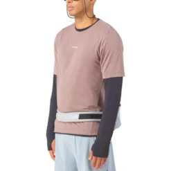 Cintura da corsa Salomon Cross Belt 2 Bottles Gray Violet Quarry Nectarine