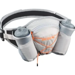 Cintura da corsa Salomon Cross Belt 2 Bottles Gray Violet Quarry Nectarine