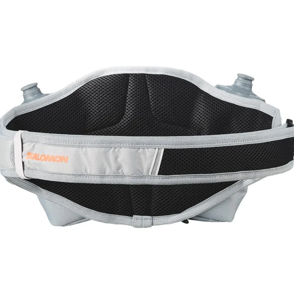 Cintura da corsa Salomon Cross Belt 2 Bottles Gray Violet Quarry Nectarine