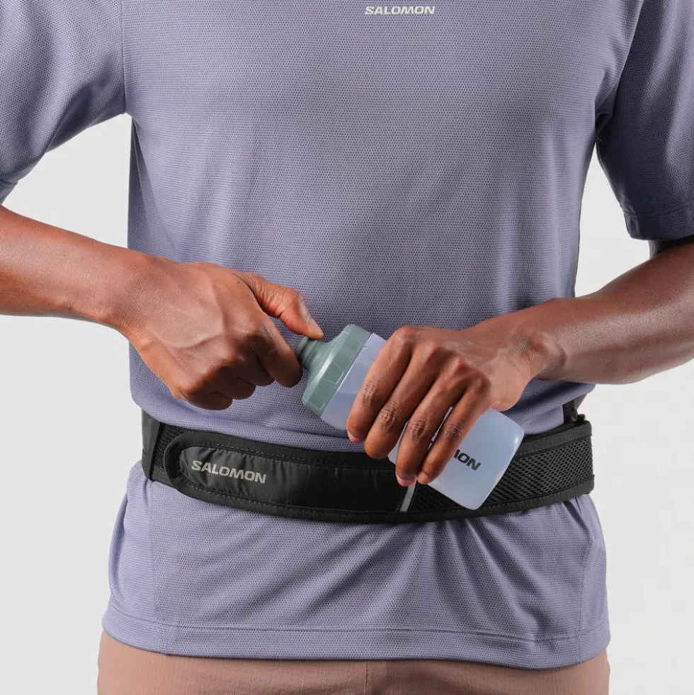 Cintura da corsa Salomon Cross Belt 2 Bottles Black
