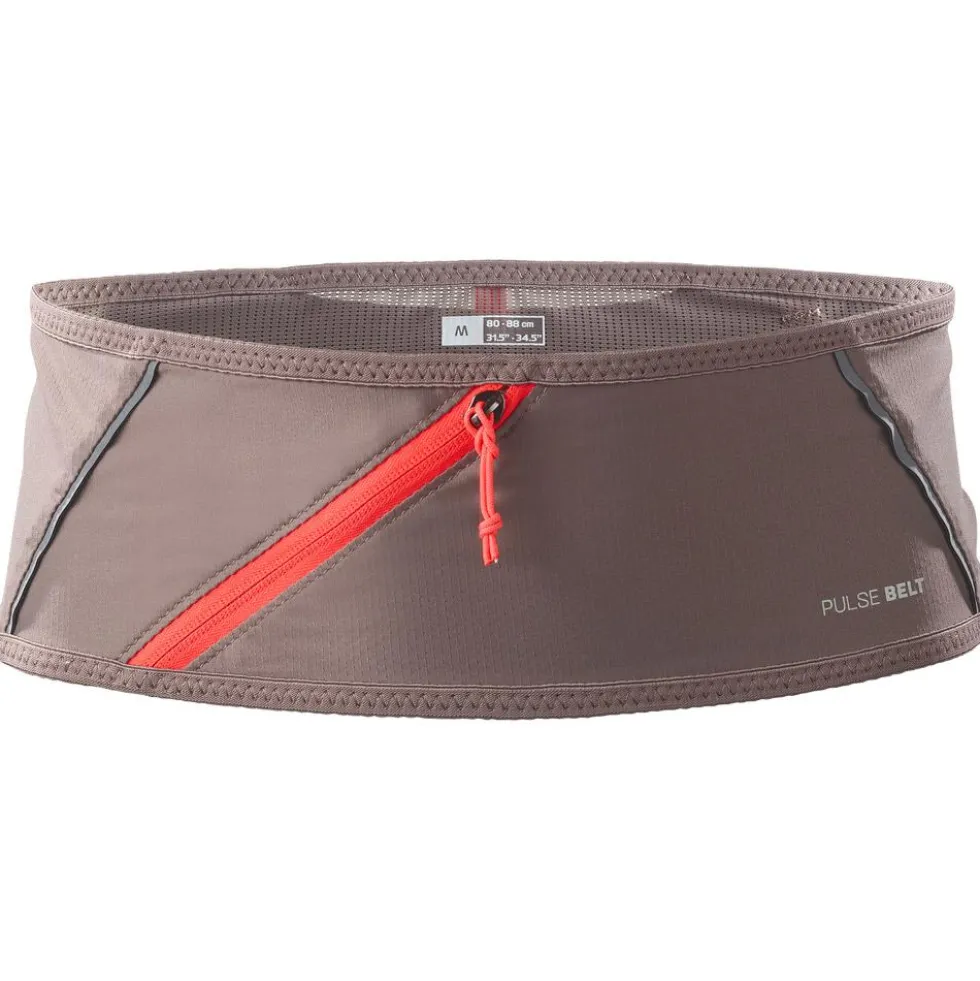 Cintura da corsa Salomon Pulse Belt Iron Neon Flame