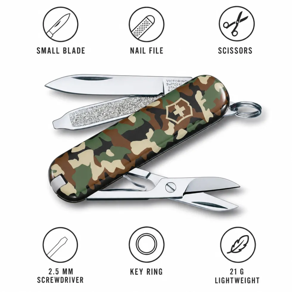Coltelli Victorinox Classic + Tournevis Camouflé